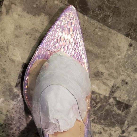 Transparent Clear Perspex High Heel IceSnake Print - Picture 6 of 8